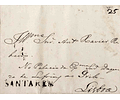 1811 Portugal Carta Pré-Filatélica Santarém STR 2 «SANTAREM» Sépia