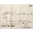 1811 Portugal Carta Pré-Filatélica Santarém STR 2 «SANTAREM» Sépia 1