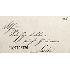1826? Portugal Carta Pré-Filatélica Santarém STR 3 «SANTAREM» Sépia 1
