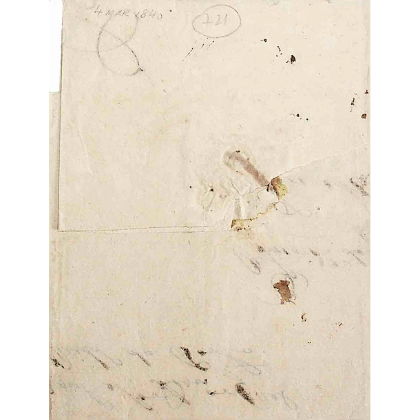 1840 Portugal Carta Pré-Filatélica Santo Tirso STS 2 «SANTO THYRSO» Azul