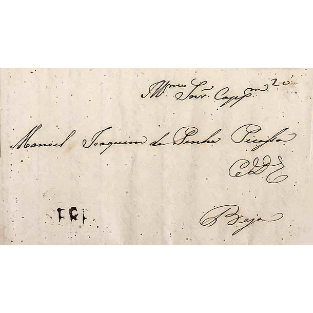 1824 Portugal Carta Pré-Filatélica Serpa SRP 1 «SERPA» Sépia