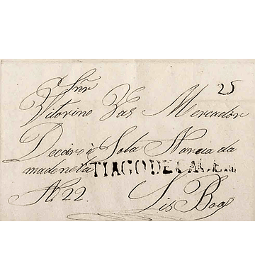 1835 Portugal Pré-Filatelia Santiago do Cacém STC 1 «STIAGODECACEM» Sépia