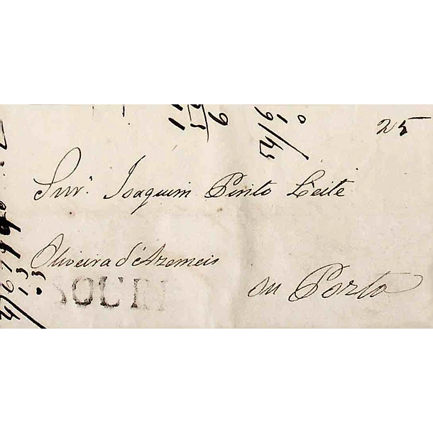 1847 Portugal Carta Pré-Filatélica Soure SRE 1 «SOURE» Preto