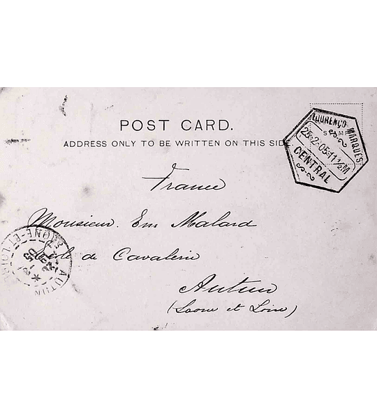 1905 Moçambique (Lourenço Marques) D. Carlos Mouchon sobre cartão postal
