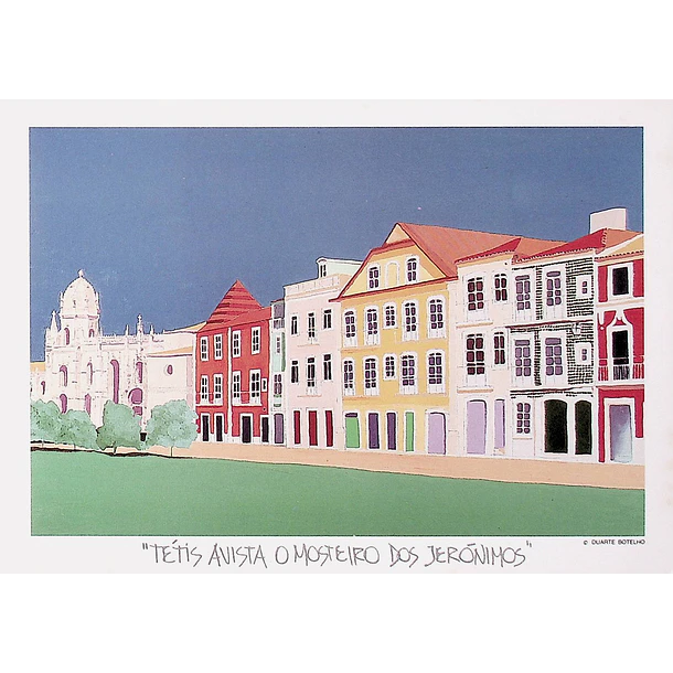 1989 Bilhete Postal de Lisboa. "Tétis avista o Mosteiro dos Jerónimos"
