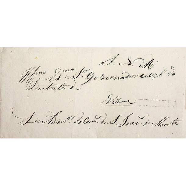 1849 Portugal Carta Pré-Filatélica Tondela TND 1 «TONDELA» Preto