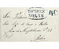 1851 Portugal Carta Pré-Filatélica Torres Novas TNV 4 «TORRES NOVAS» Azul