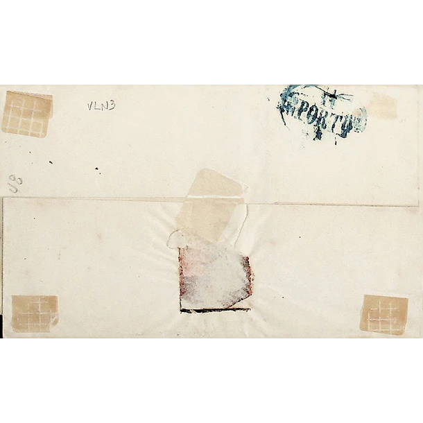 1845 Portugal Carta Pré-Filatélica Valença VLN 3 «VALENCA» Preto