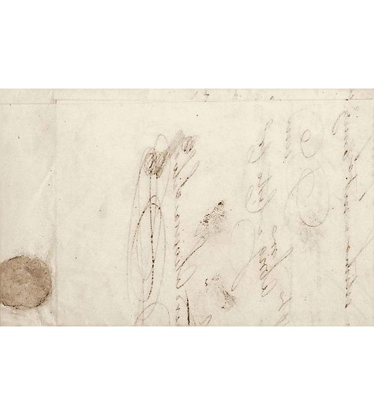 1845 Portugal Carta Pré-Filatélica Valença VLN 3 «VALENCA» Azul