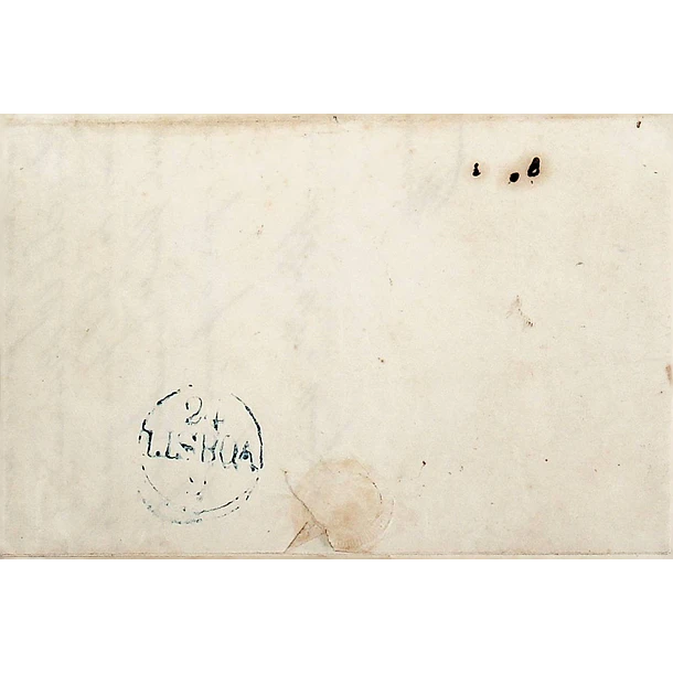 1849 Portugal Carta Pré-Filatélica Viana do Alentejo VNT 1 «VIANNADALENT» Sépia