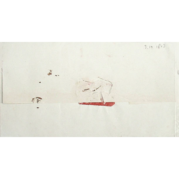 1843 Portugal Carta Pré-Filatélica Viana do Alentejo VNT 1 «VIANNADALENT» Azul