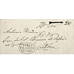 1838 Portugal Carta Pré-Filatélica Vila Franca de Xira VFX 5 «VILLA FRANCA DE XIRA» Azul