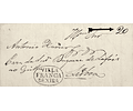 1838 Portugal Carta Pré-Filatélica Vila Franca de Xira VFX 5 «VILLA FRANCA DE XIRA» Azul