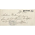 1838 Portugal Carta Pré-Filatélica Vila Franca de Xira VFX 5 «VILLA FRANCA DE XIRA» Azul 1