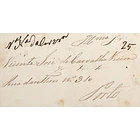 1844 Portugal Carta Pré-Filatélica Vila Nova de Cerveira VNC-ms «Vª Nª da Cervrª» Sépia 1
