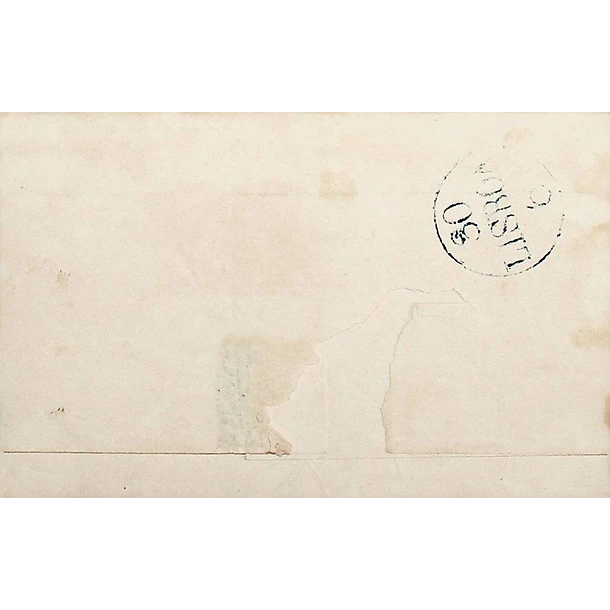 1843 Portugal Carta Pré-Filatélica Portimão PTM 1 «Vª Nª DE PORTIMÃO» Preto