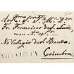 1819 Portugal Carta Pré-Filatélica Vila Pouca de Aguiar VPA 1 «VILLA POUCA» Sépia