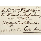 1819 Portugal Carta Pré-Filatélica Vila Pouca de Aguiar VPA 1 «VILLA POUCA» Sépia 1