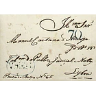 1834 Portugal Carta Pré-Filatélica Vila Real VRL 4 «VªREAL» Azul 1