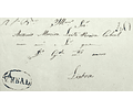 1850 Portugal Carta Pré-Filatélica Vila Real VRL 5 «Vª REAL» Azul