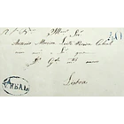 1850 Portugal Carta Pré-Filatélica Vila Real VRL 5 «Vª REAL» Azul 1