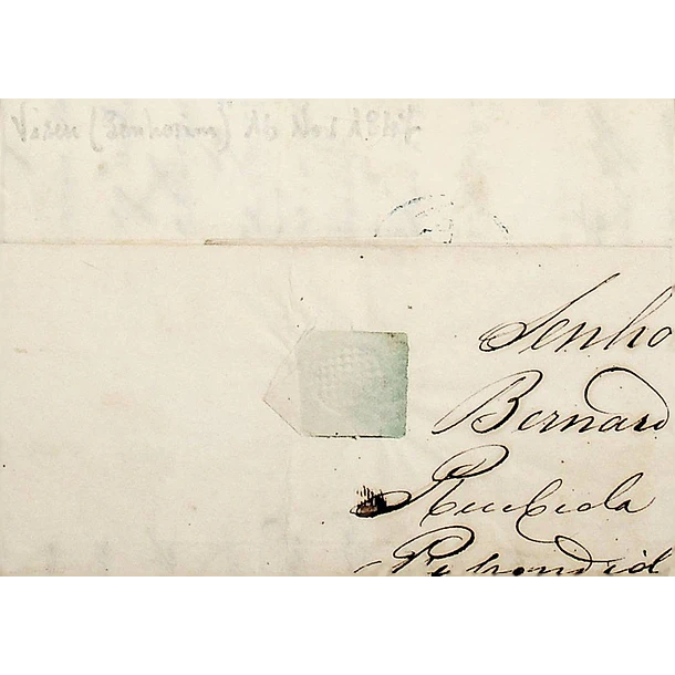 1847 Portugal a Pré-Filatélica Viseu VIS 7 «VIZEU» Azul