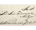 1828 Portugal Carta Pré-Filatélica Viseu VIS 2 «VIZEU» Sépia
