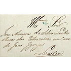 1834 Portugal Carta Pré-Filatélica Viseu VIS 4 «VIZEU» Verde 1