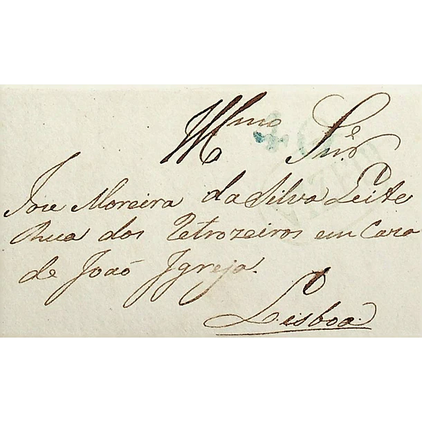 1834 Portugal Carta Pré-Filatélica Viseu VIS 4 «VIZEU» Verde