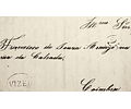 1852 Portugal Carta Pré-Filatélica Viseu VIS 7 «VIZEU» Azul