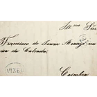 1852 Portugal Carta Pré-Filatélica Viseu VIS 7 «VIZEU» Azul 1