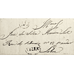 1837 Portugal Carta Pré-Filatélica Viseu VIS 7 «VIZEU» Sépia