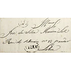 1837 Portugal Carta Pré-Filatélica Viseu VIS 7 «VIZEU» Sépia 1