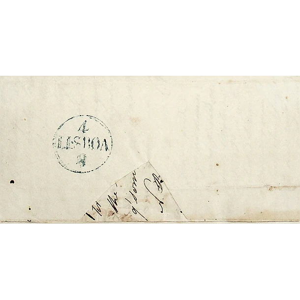 1837 Portugal Carta Pré-Filatélica Viseu VIS 7 «VIZEU» Sépia