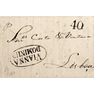 1818 Portugal Carta Pré-Filatélica Viana do Castelo VCT 4 «VIANNA DO MINHO» Sépia