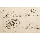 1818 Portugal Carta Pré-Filatélica Viana do Castelo VCT 4 «VIANNA DO MINHO» Sépia 1