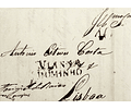 1828 Portugal Carta Pré-Filatélica Viana do Castelo VCT 5 «VIANNA DO MINHO» Sépia