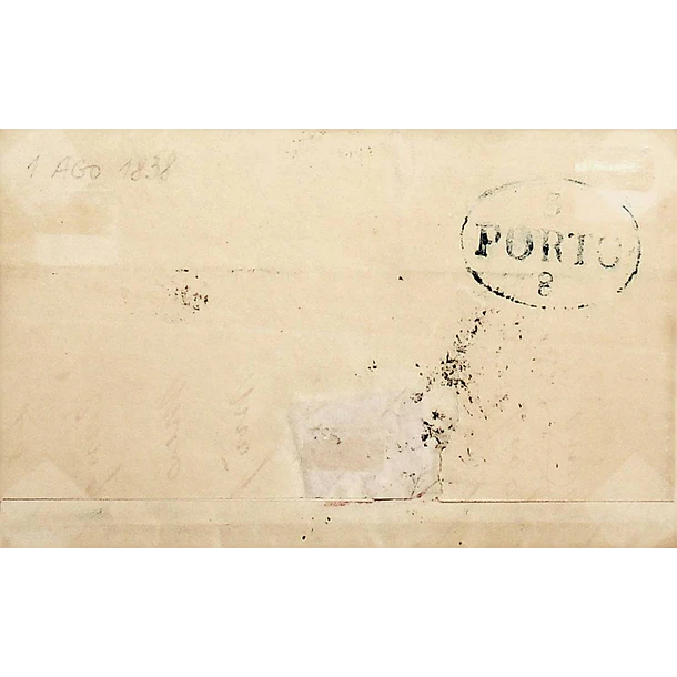 1838 Portugal Carta Pré-Filatélica Viana do Castelo VCT 6 «VIANNA DO MINHO» Preto