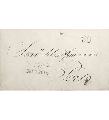1836 Portugal Carta Pré-Filatélica Viana do Castelo VCT 6 «VIANNA DO MINHO» Preto