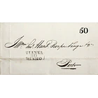 1842 Portugal Carta Pré-Filatélica Viana do Castelo VCT 6 «VIANNA DO MINHO» Preto 1