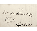 1848 Portugal Carta Pré-Filatélica Viana do Castelo VCT 8 «VIANNA DO MINHO» Azul