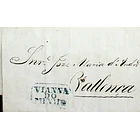 1841 Portugal Carta Pré-Filatélica Viana do Castelo VCT 8 «VIANNA DO MINHO» Azul 1