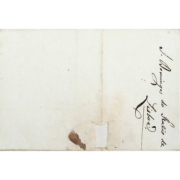 1829 ou 1830 Portugal Carta Pré-Filatélica Vila do Conde VCD 2 «V.ª DO CONDE» Vermelho
