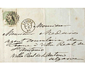 1863 Portugal Carta Filatélica D. Pedro V Cabelos Lisos c/ Carimbo Circular de Data Completa 3.19.01 «FARO»