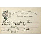 1921 Bilhete Postal Inteiro Centenário da Índia c/ sobrecarga verde «Republica» enviado do Porto para Lisboa 1