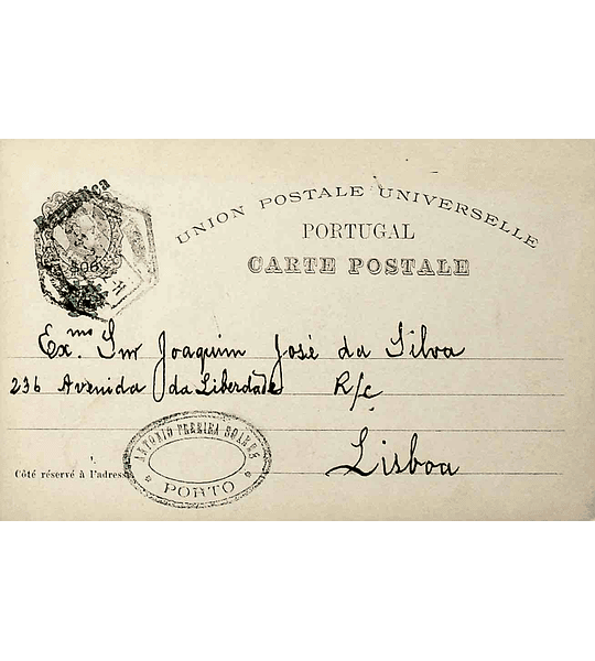 1921 Portugal Bilhete Postal Inteiro Centenário da Índia c/ sobrecarga verde «Republica» enviado do Porto para Lisboa