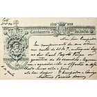 1921 Bilhete Postal Inteiro Centenário da Índia c/ sobrecarga verde «Republica» enviado do Porto para Lisboa 2
