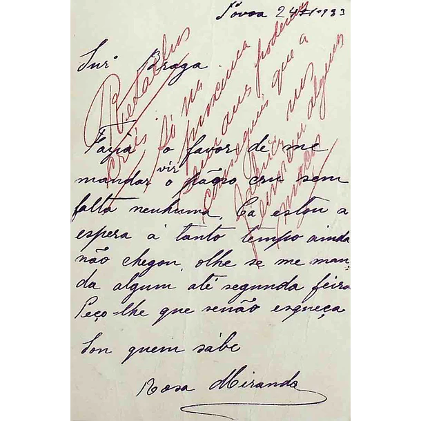 1933 Bilhete Postal Inteiro «Lusíadas» 25 r. rosa enviado da Póvoa da Varzim para o Porto