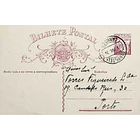 1934 Bilhete Postal Inteiro «Lusíadas» 25 r. rosa enviado da Póvoa do Lanhoso para o Porto 1