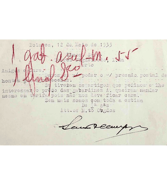 1935 Inteiro Postal tipo «Lusíadas» 25 r. rosa enviado de Poiares para o Porto